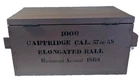 Ammo Box w/Hinged Lid 1000 Cart.  Cal. 57 or 58 Richmond Arsenal 1863-Civil War