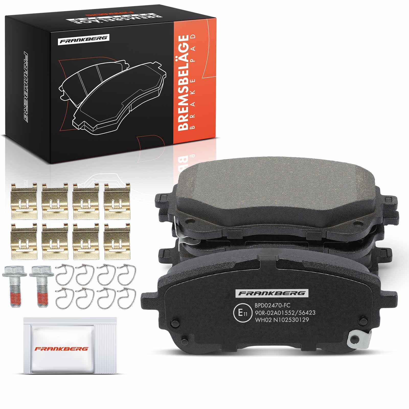 FRANKBERG 4x Brake Pads for Toyota Corolla 2018-2025 Yaris Cross 2020-2025 Front