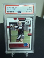 2022 Panini Donruss #374 Brock Purdy 49ers RC Rated Rookie PSA 10