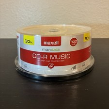 Maxell CD-R Blank Media 30 Pack Spindle Audio Music 32x 80 Minute 700MB Player