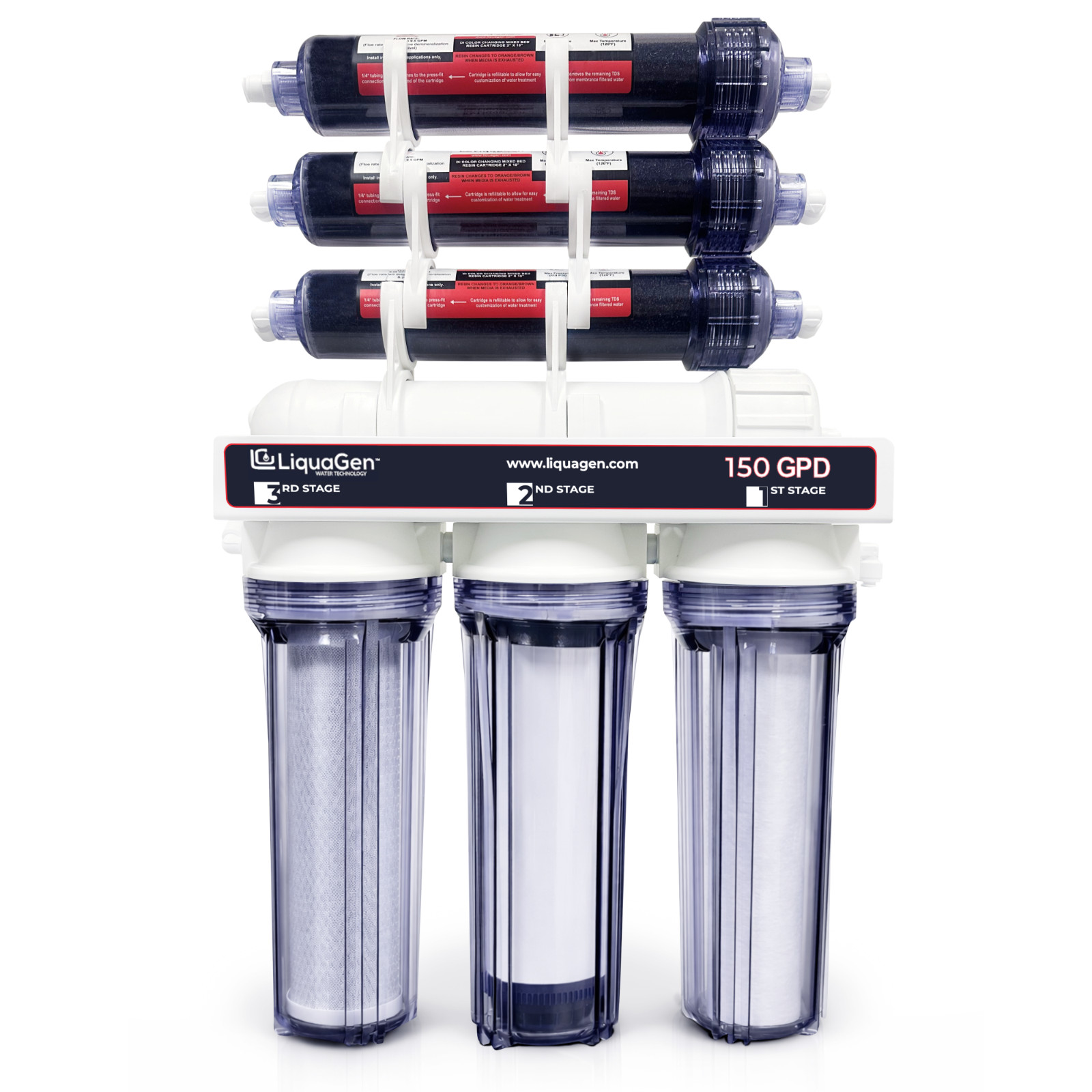 Sistema filtro acqua LiquiGen Maestro 7 stadi 150 GPD RO/DI DI osmosi inversa