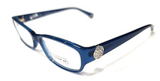Coach HC6008 Cadyn 5028 Blue Rectangle Eyeglasses 51-17 135 New