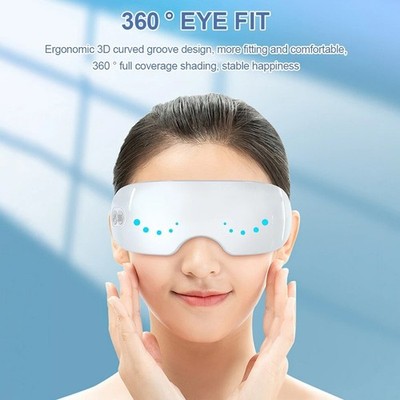 Steam Therapy Mask, Smart Hot Steam Eye Mask For Dark Circles Dry Eyes White