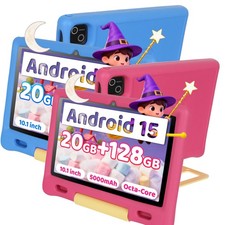 Android 15 Tablet 10.1 inch Octa-Core 20GB 128GB WiFi IPS HD LCD Bluetooth