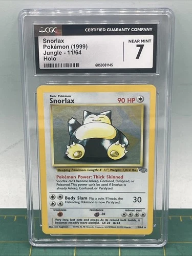 - CGC 7 - Near Mint Snorlax 11/64 Jungle Holo 1999