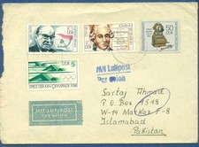 GERMANY POSTAL USED AIRMAIL COVER TO PAKISTAN