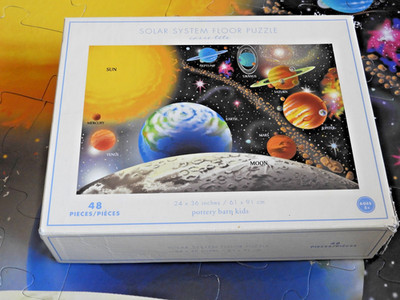 Pottery Barn Kids Solar System Floor Puzzle Extra Large Jumbo 48 Pieces Complete