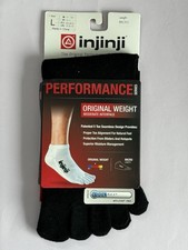 INJINJI PERFORMANCE SERIES MICRO TOE SOCKS LARGE COOLMAX UNISEX LRG