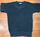 Calvin Klein Black Acrylic Knit Dog Sweater Size L -Warm Winter Apparel Pullover — photo 1