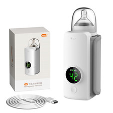 Portable Bottle Warmer,Travel-Friendly,Fast-Heating,Cordless  Rechargable,Baby