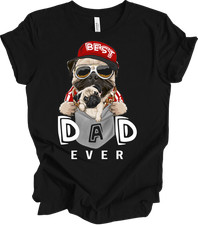 Best Pug Dad Ever Shirt Funny Pug Dog Lover Father's Day Gift Pug Daddy Tee