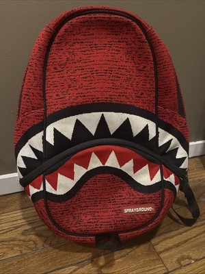Sprayground Battleground Shark Mouth Backpack Limited Edition Red