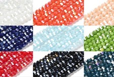 4mm Glasschliffperlen Opaque AB Color ca. 87St. Fädelloch 1mm