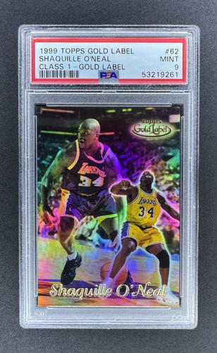 SHAQUILLE O'NEAL 1999 Topps GOLD LABEL  SHAQ #62 Lakers PSA 9 *ONLY 5 HIGHER!!*