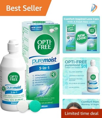 Multi-Purpose Contact Lens Disinfecting Solution with Lens Case, 10 Fl Oz Pack