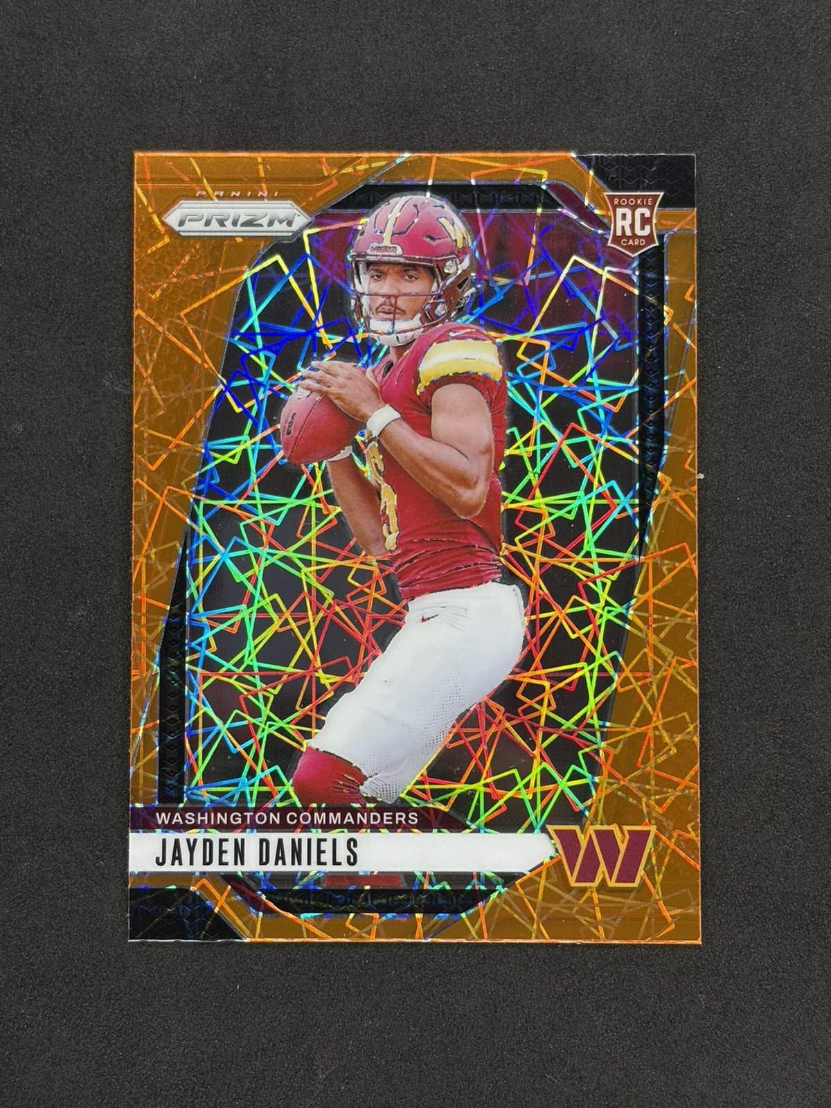 Jayden Daniels ORANGE LAZER RC #347 2024 Panini Prizm Commanders