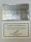 The Silver Card One Troy Ounce .999 Fine Silver Bar Pyromet w/ COA 1 oz