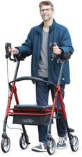 Heavy Duty Rollator Walker with Armrest and Large Seat For Seniors