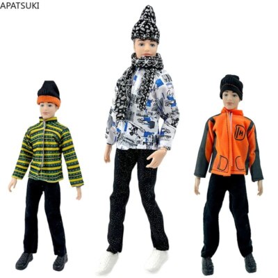 Multi-Style Skikleidungsset für Ken Junge Puppe Outfits Mantel Hosen Hut Schuhe