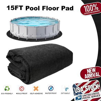 #ad 1X 15FT Round Heavy Duty Pool Liner Pad for Above Ground Swimming Pools Protect