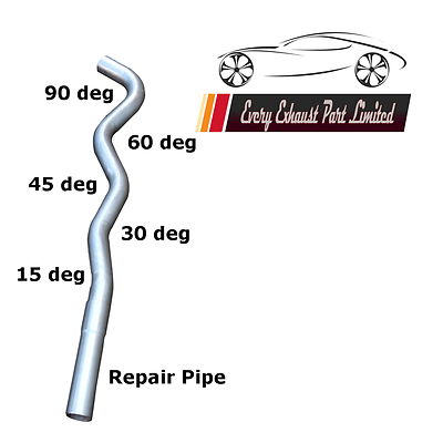 2,5'' Zoll / 63,5mm Auspuff DIY Bogen Rohr + Reparaturrohr alle Winkel T304 Edelstahl