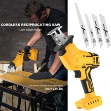 Brushed Cordless Reciprocating Saw for Dewalt 20V Max Variable Speed Tool Only