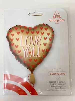 Helium Ballon LOVE YOU Größe Standard Anagramm.  Nagelneu im Paket