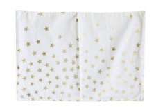 Creative Co-Op XM1653A Cotton Placemats with Gold Stars 19"L x 13"W Set of 4