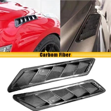 Pair Carbon Fiber Front Fender Side Vent Cover Fit 2008+ Nissan GTR R35 Coupe