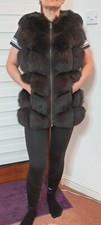 Real Fox fur gilet for ladies  Size-S 