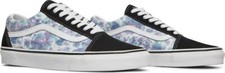 VANS Old Skool Floral English Lavender Aqua Black Suede Leather Shoes Wm's NWT