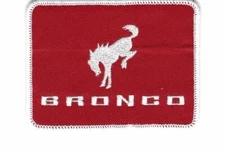 FORD BRONCO RED 4x4 SEW/IRON PATCH EMBROIDERED PONY HORSE TRUCK RODEO