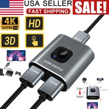 Bi-Directional 4K HDMI 2.0 Cable Switcher Splitter HUB 2 in 1 out  1 in 2 out