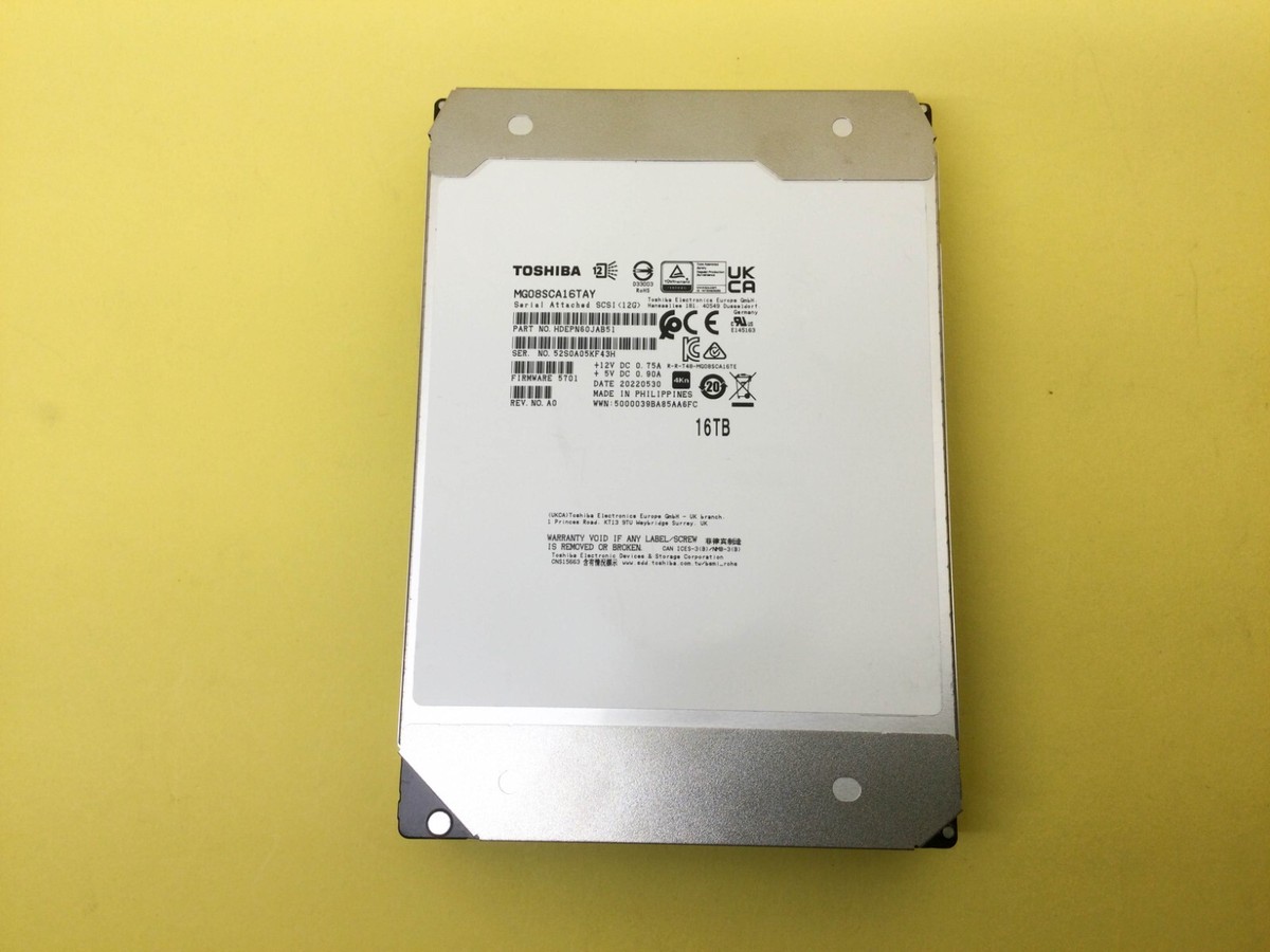 MG08SCA16TAY Toshiba 16TB 7.2K 12GB/s SAS 3.5in HDD | eBay MG08SCA16TAY Toshiba 16TB 7.2K 12GB/s SAS 3.5in HDD | eBay