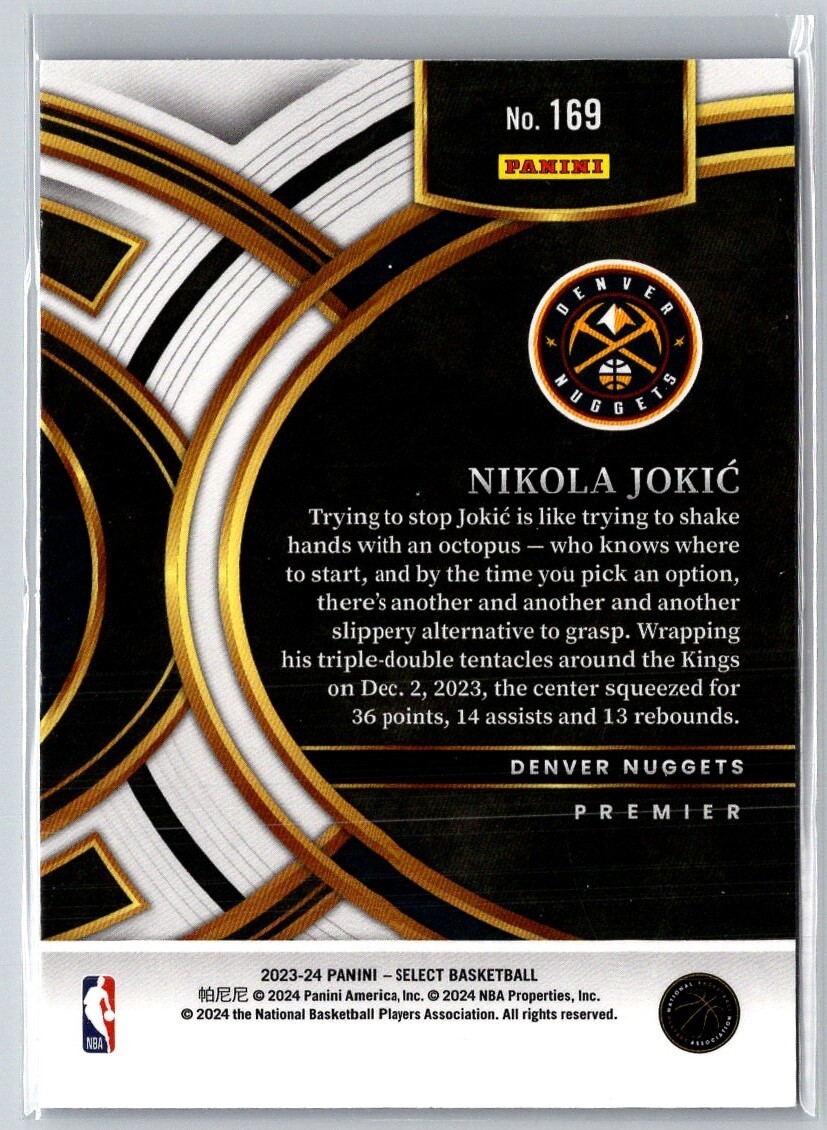 その他 NIKOLA JOKIC PANINI SELECT PSA T25040801 22-23 Panini Select Nikola Jokic Zebra Concourse No.1 MVP
