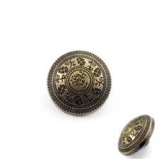 30x Metal Snap Buttons Antique Alloy Four-in-one Buckle Jean Fasteners Sew Retro