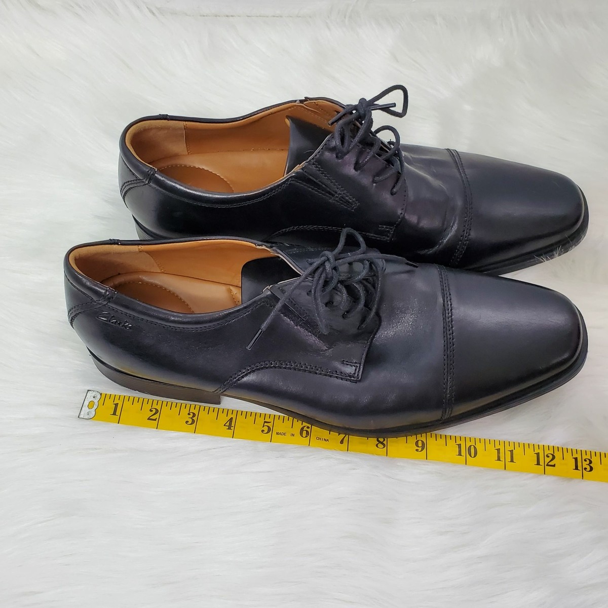 Clarks Tilden Cap Toe Oxford Classic Dress Shoes Black Leather Men\'s Size 13M Watch Clarks Men main image 3