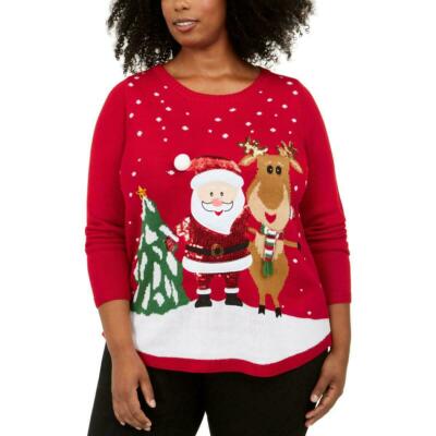 New Karen Scott 1X Knit Ugly Christmas 