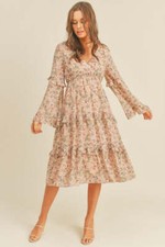 LUSH Floral Print Midi Dress