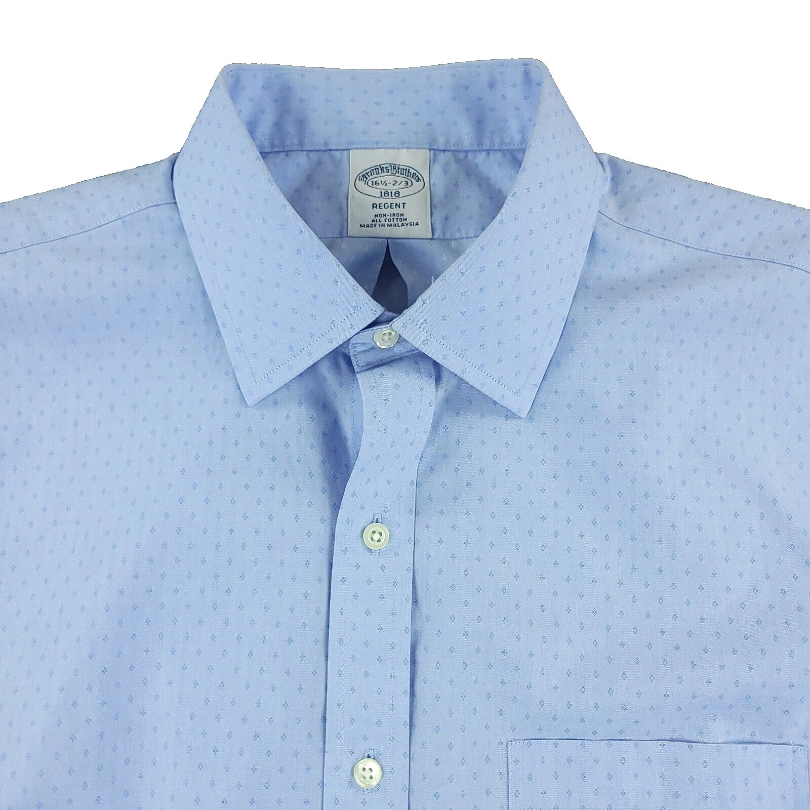 Brooks Brothers Long Sleeve Geometric Pattern Casual Button-Down Shirts for Men