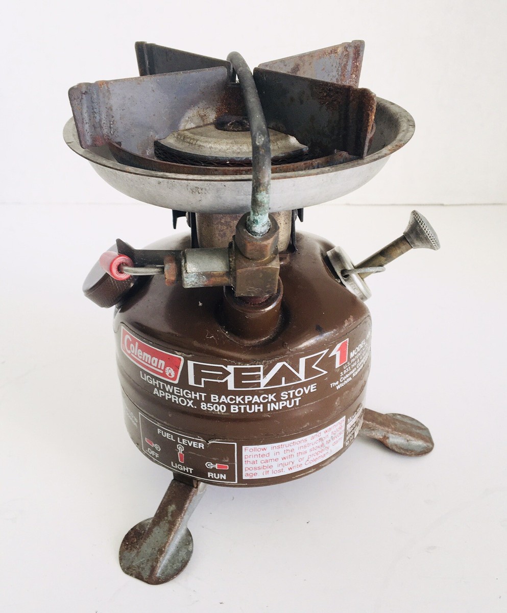 Vintage Coleman Peak 1 Backpack Stove Model 400 Brown Vintage Coleman Peak 1 Backpack Stove Model 400 Brown