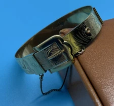 Excalibur Rold Gold Belt Buckle Hinged Bangle Made in England