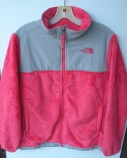 The North Face Girls Denali Thermal Fleece Jacket -Bright Pink/ Silver- XL- New