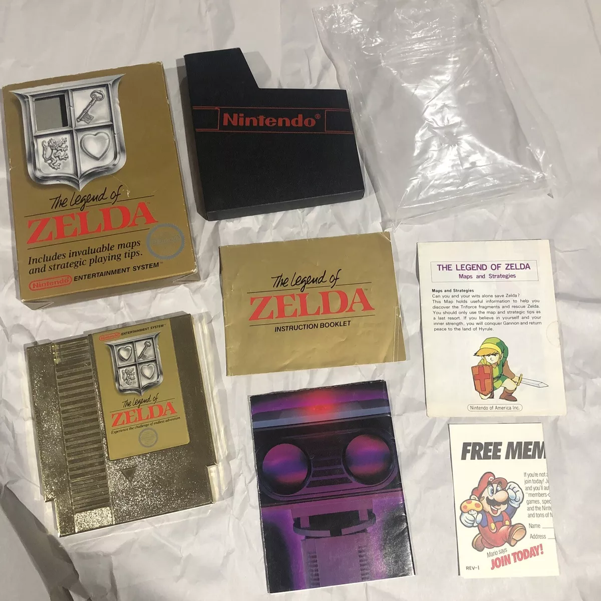 nes legend of zelda cib 1st print tm box