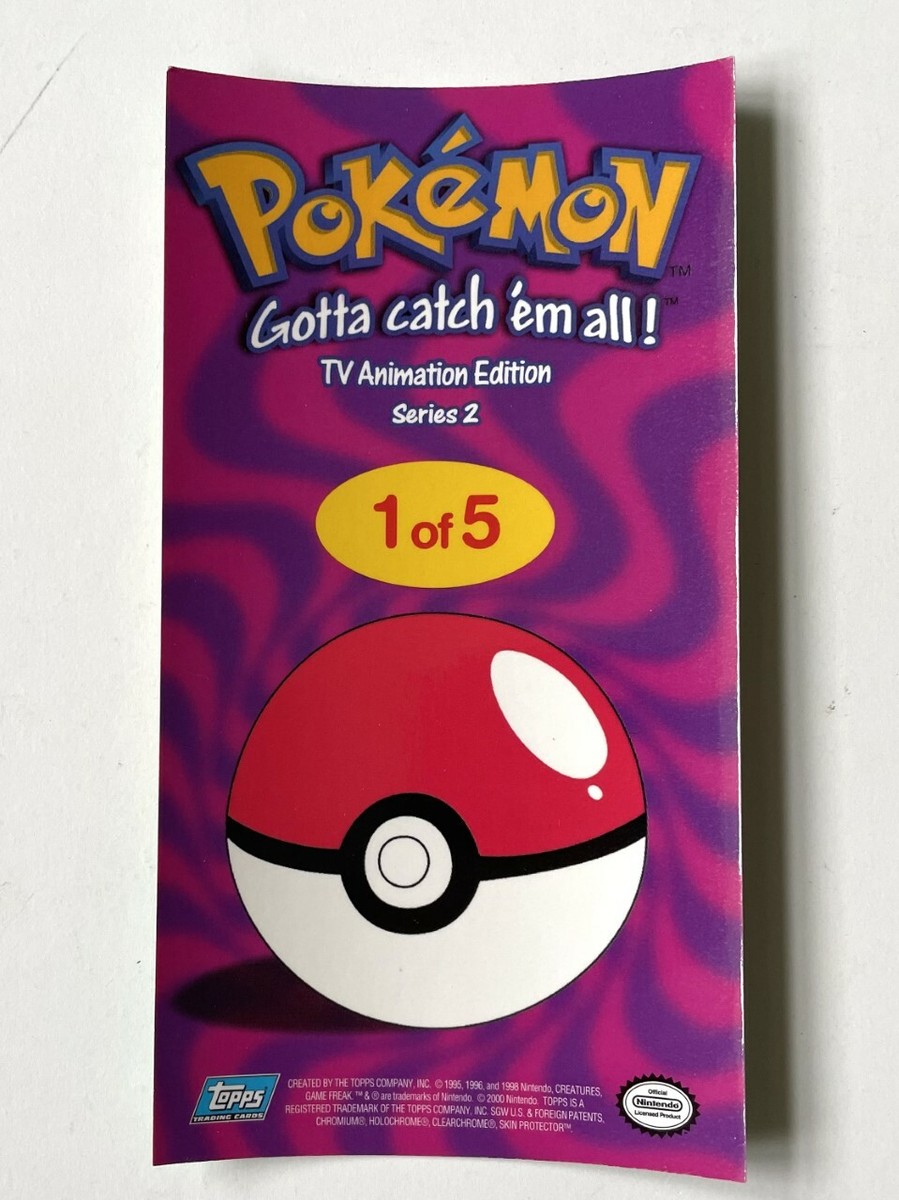 激レア未開封 ポケモンカード TV アニメーションエディションシリーズ2 Pokemon Topps TV Animation Edition - Jumbo - You Choose - Near