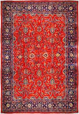 Harooni Rugs 9x13 Hand Knotted Worn Semi-Antique Shah Abbasi Rug B-74685