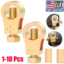 2PCS Car Battery Terminal Clamp Connector Cable Clip Positive Negative Wires