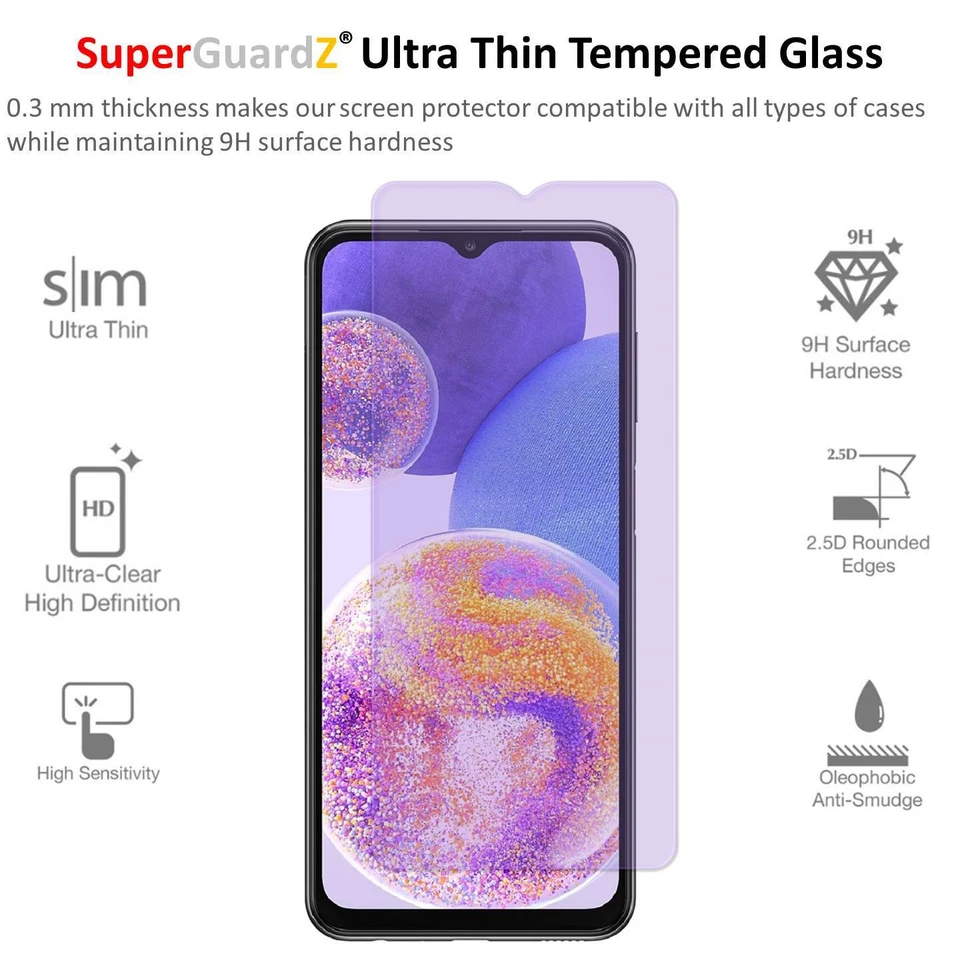 Protector Pantalla Cristal Templado Anti Luz Azul para Samsung Galaxy A23 5G (2023) Foto 3 de 4