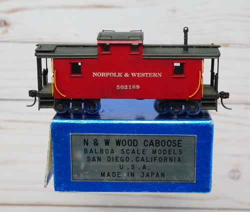 Balboa Scale Models, Norfolk & Western N&W Wood Caboose, Painted Brass HO Scale