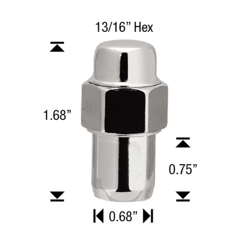 (20) Tuercas de rueda Mag cromadas 12x1,5 vástago de 0,75" con lavadora Chevy Honda Toyota Foto 2 de 2